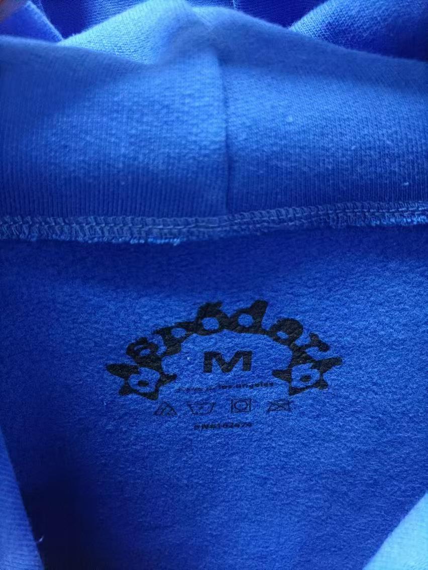 Sp5der OG Web V2 Hoodie 'Dusty Blue'