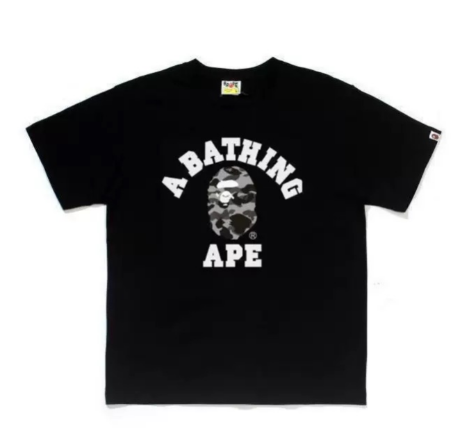 BAPE Monotone Camo College Tee