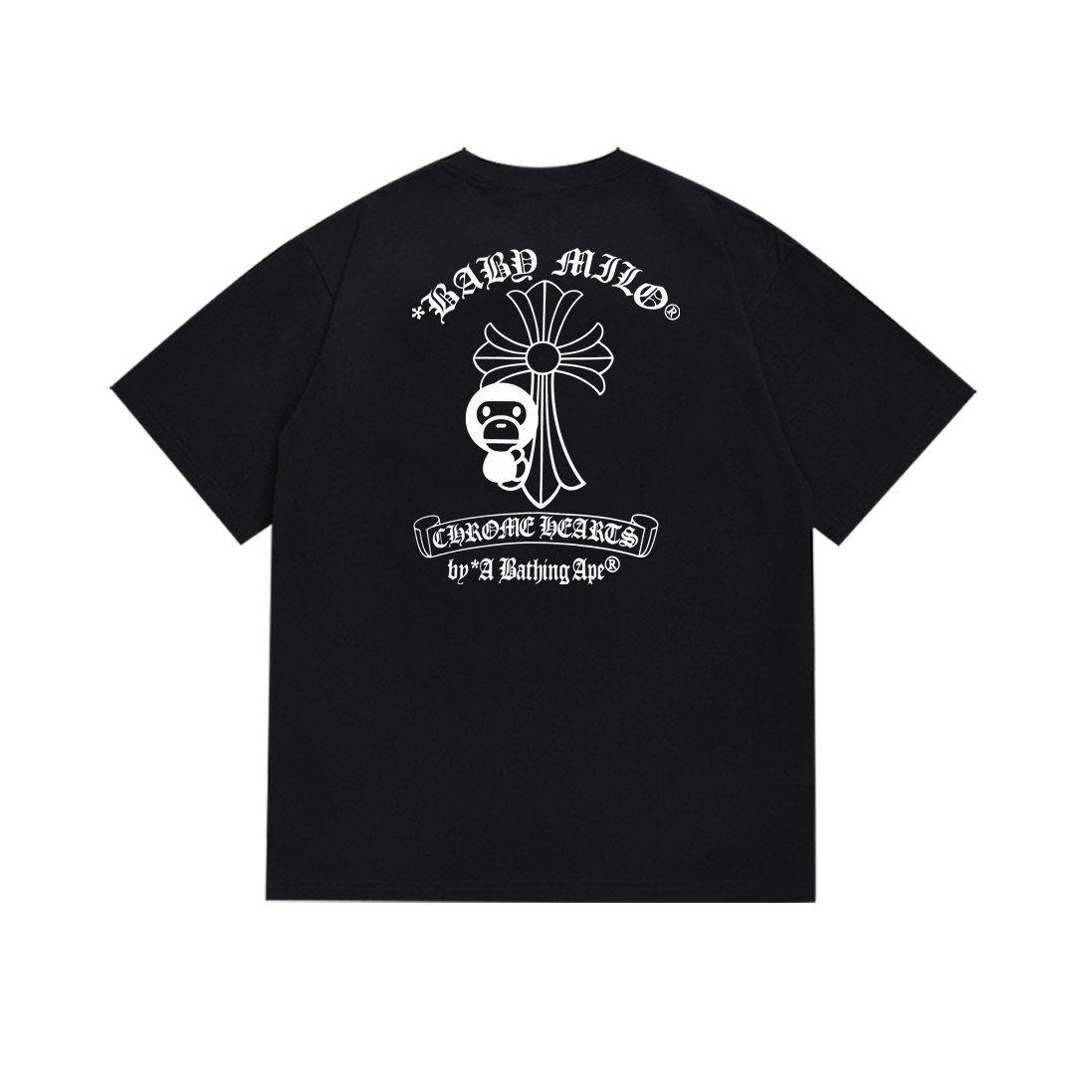 Chrome Hearts x BAPE Baby Milo Cross Graphic T-Shirt
