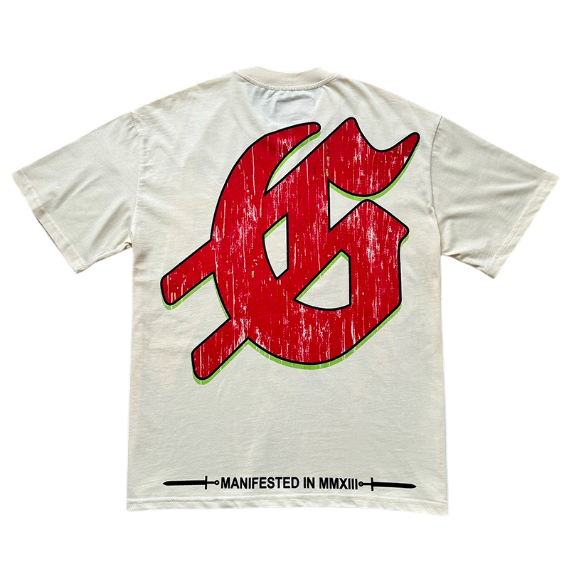 Godspeed Doberman Moon Graphic T-Shirt Apricot