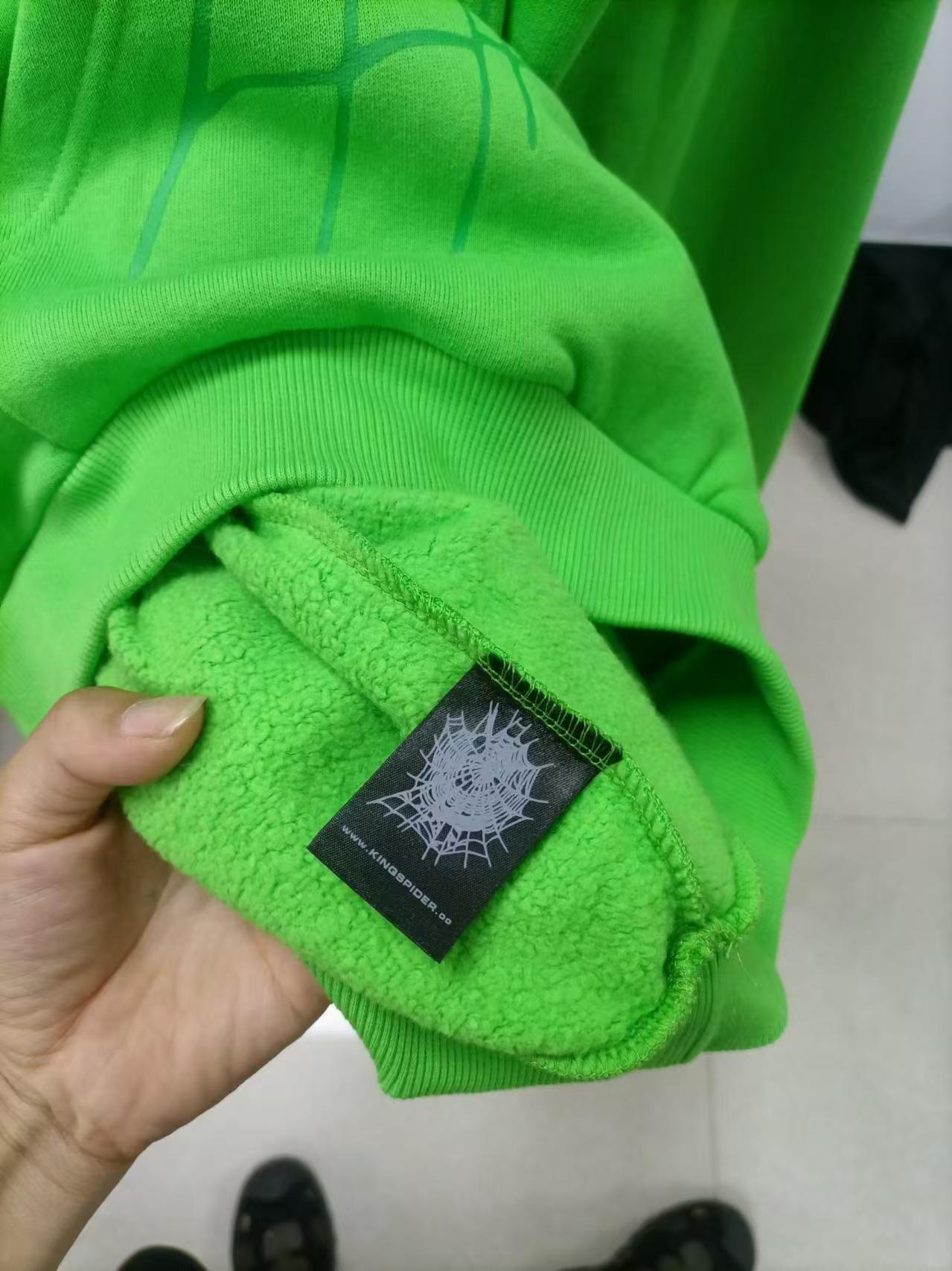 Sp5der OG Web V2 Hoodie Green