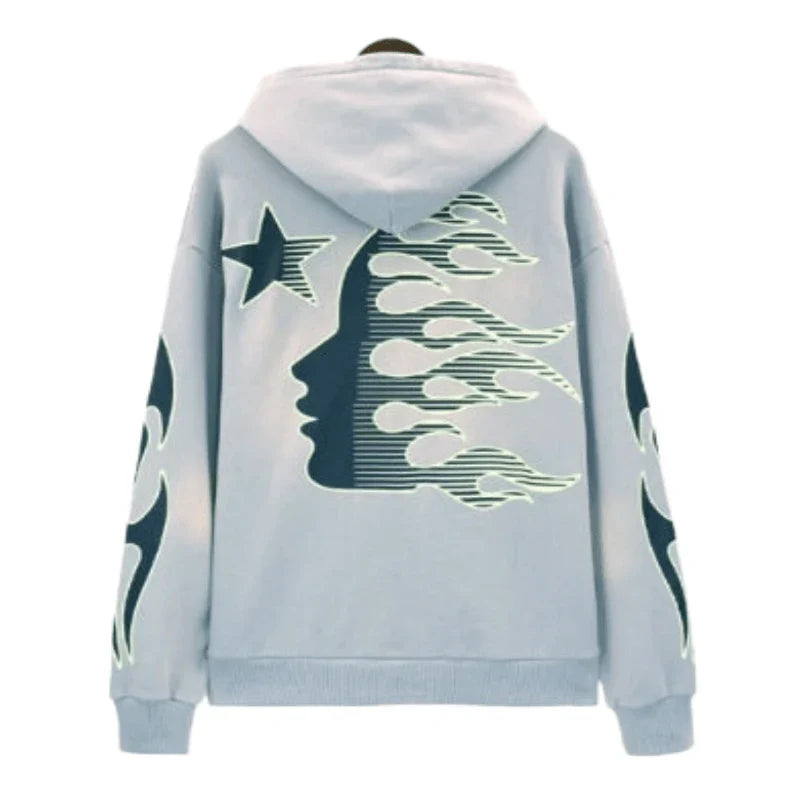 Hellstar Studios Washed Old Vintage Hoodie Grey