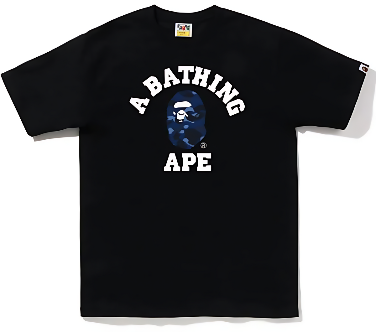 A Bathing Ape Color Camo College Tee Blue Camo