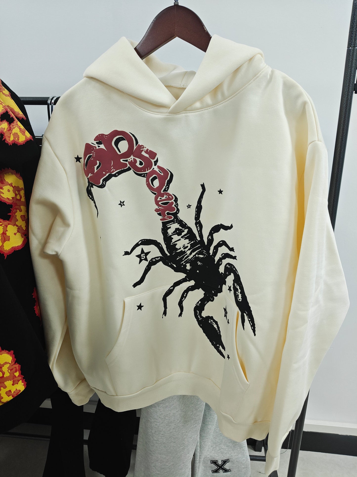 Sp5der x Mariah The Scientist Scorpion Hoodie 'Cream'