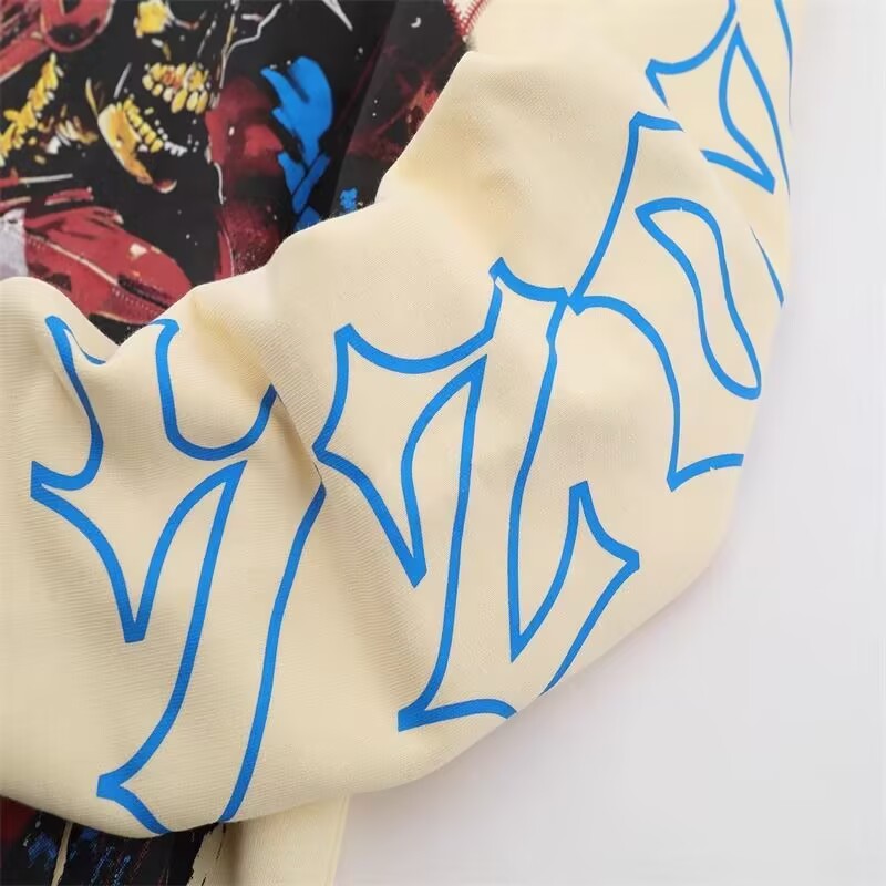 Godspeed Skeleton Baseball Batter Cream Hoodie Cream