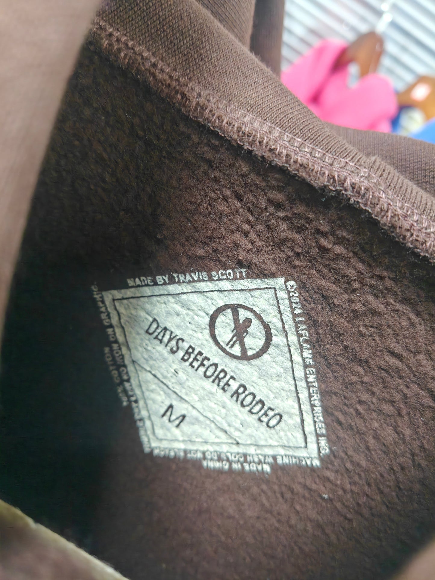 Travis Scott x Sp5der Days Before Rodeo Hoodie Brown