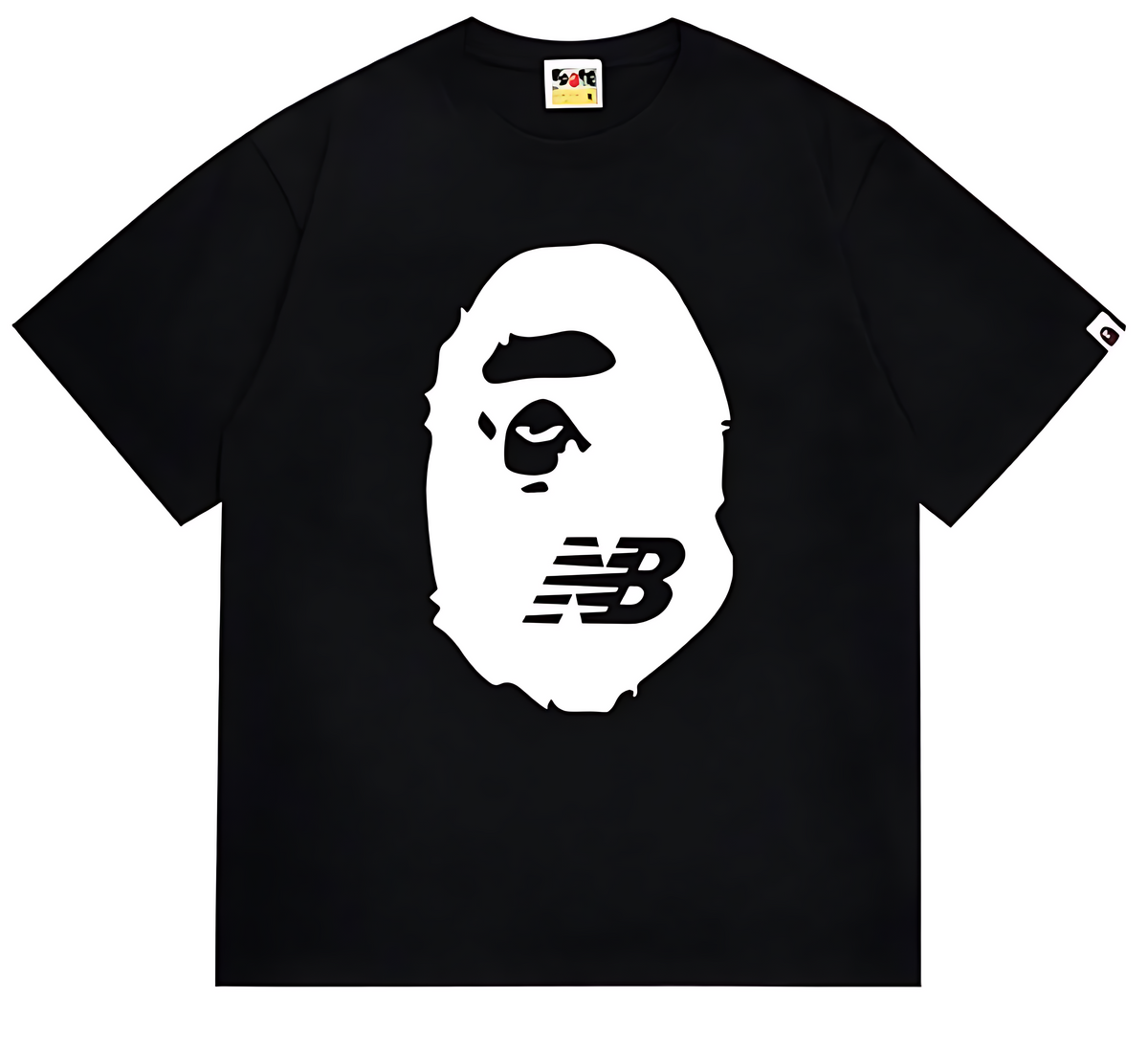 A Bathing Ape x New Balance Ape Head Tee Black