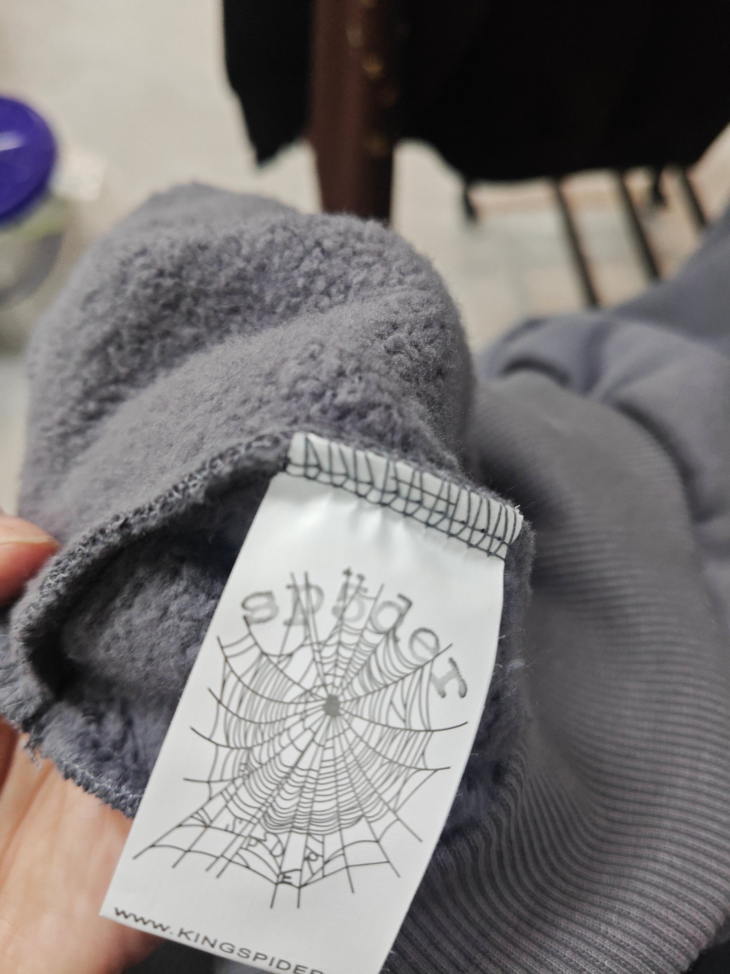 Sp5der Punk V2 Hoodie Slate Grey