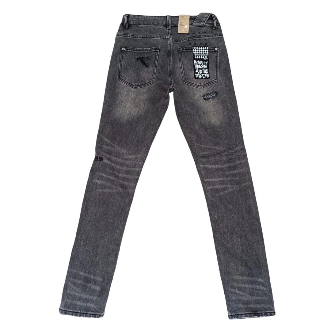 Ksubi Chitch Slim Men's Distressed Washed Grey Jeans