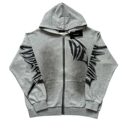 Mixed Emotion "Grey Faded" Zip-Up Hoodie