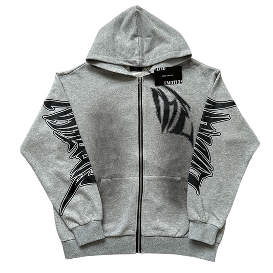 Mixed Emotion "Grey Faded" Zip-Up Hoodie