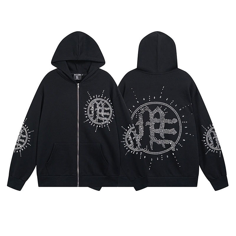 Mixed Emotion Eclipse rhinestone-embellishment Hoodie