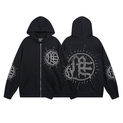 Mixed Emotion Eclipse rhinestone-embellishment Hoodie
