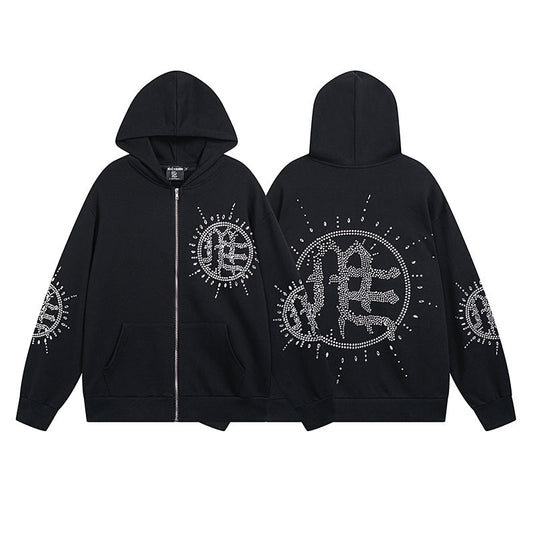 Mixed Emotion Eclipse rhinestone-embellishment Hoodie