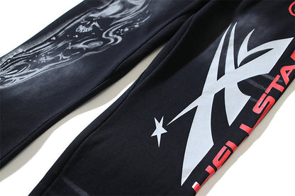 Hellstar Airbrushed Skull Graphic Sweatpants