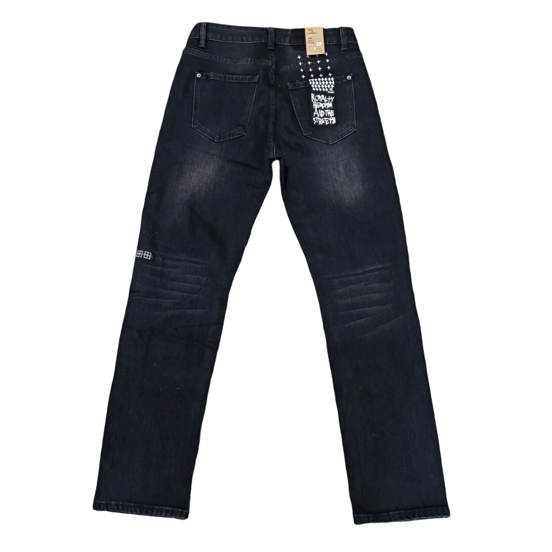 Ksubi Chitch Men's Black Distressed Paint Splatter Jeans