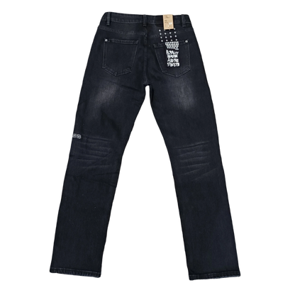 Ksubi Chitch Men's Black Distressed Paint Splatter Jeans