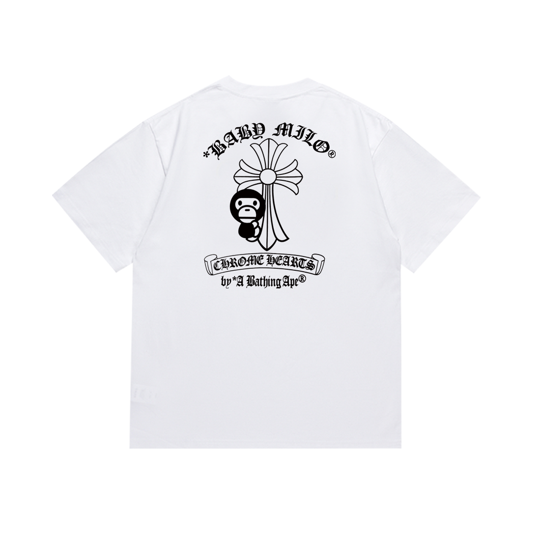 Chrome Hearts x BAPE Baby Milo Cross Graphic T-Shirt