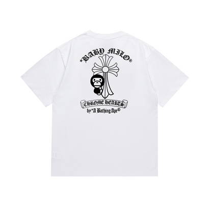 Chrome Hearts x BAPE Baby Milo Cross Graphic T-Shirt
