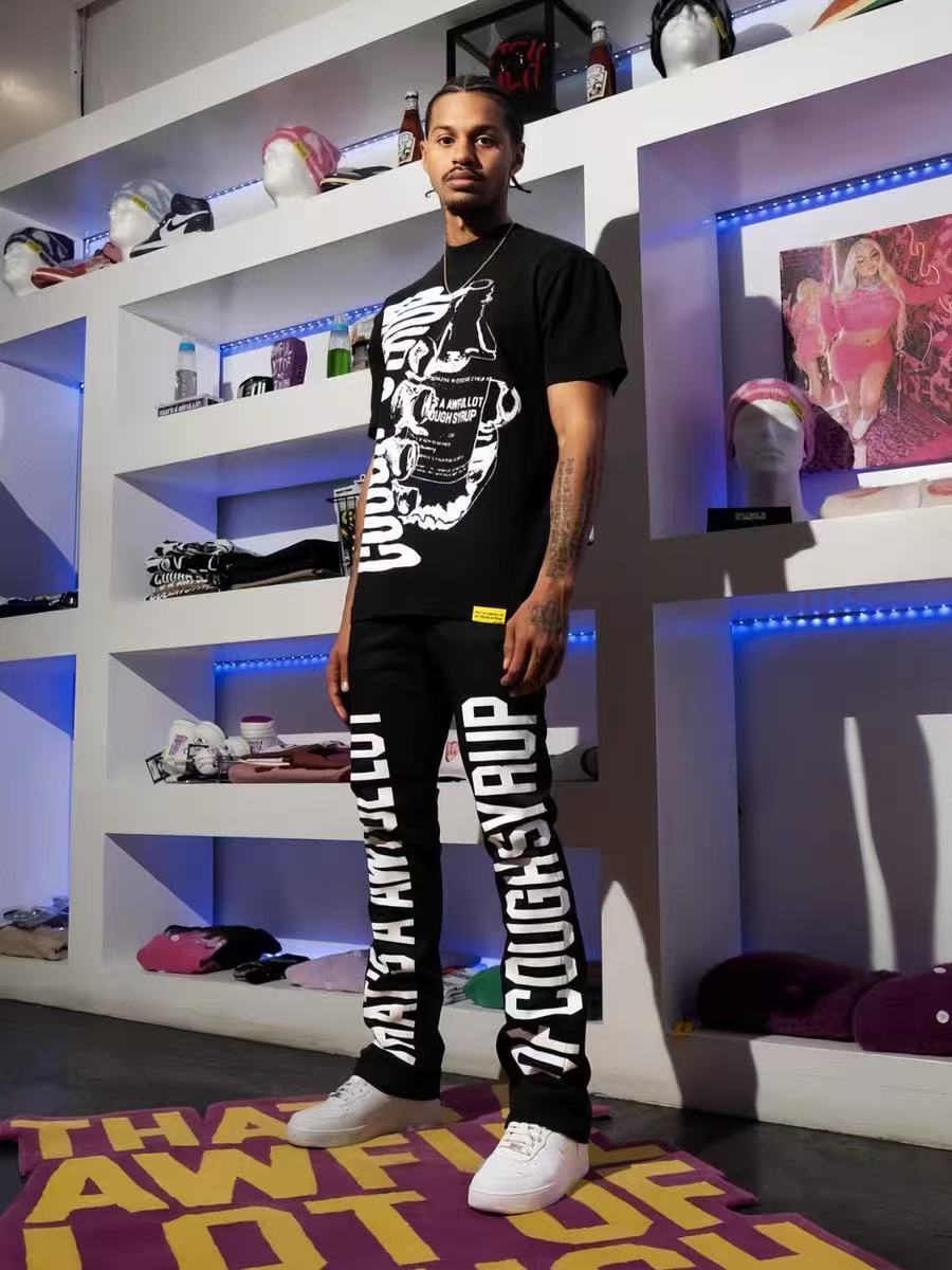 THAT'S A Awful Lot of Cough Syrup ‘Warning T-shirt black’