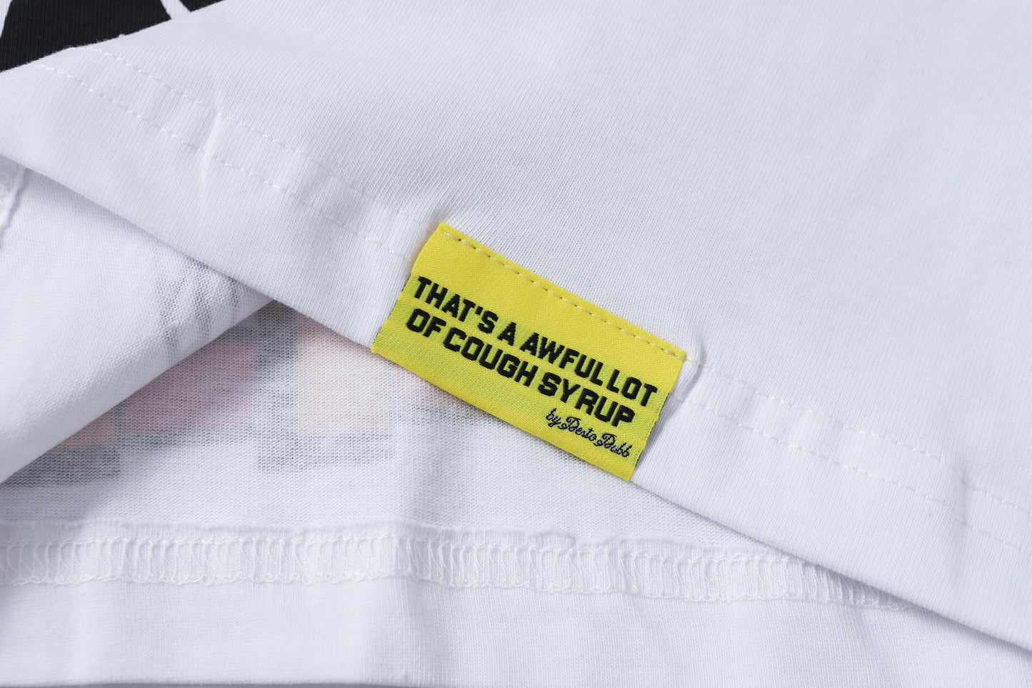 That's A Awful Lot Of Cough Syrup Brick Wall Cartoon White T-Shirt