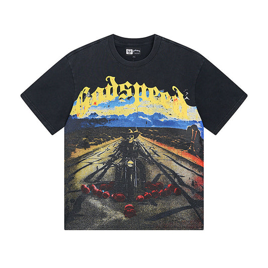 Godspeed Highway Skeleton Rider Tee Black