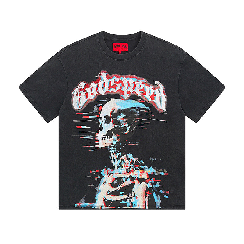 Godspeed Glitchy T-Shirt Washed Black