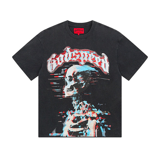 Godspeed Glitchy T-Shirt Washed Black