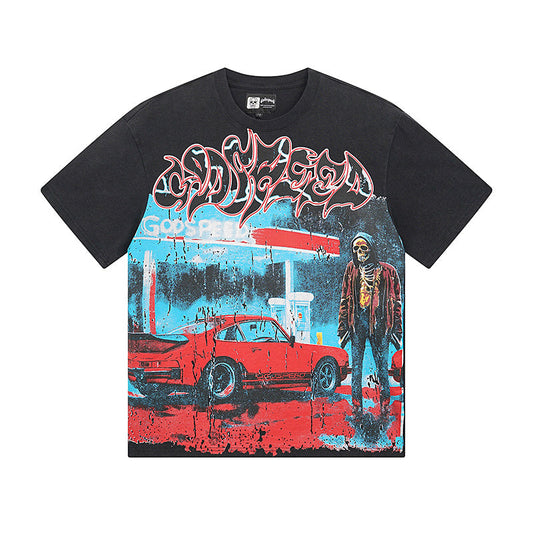 Godspeed Gas Station T-shirt (Black Wash)