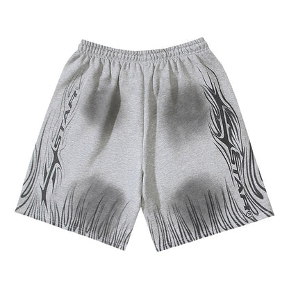 Hellstar Om Flame Number 11 Fleece Shorts