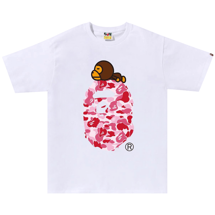 A Bathing Ape BAPE Big Ape Head Camo Logo Tee White