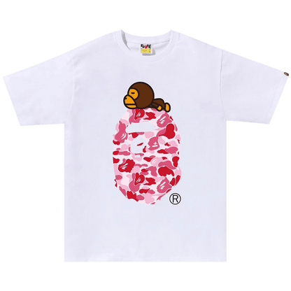 A Bathing Ape BAPE Big Ape Head Camo Logo Tee White