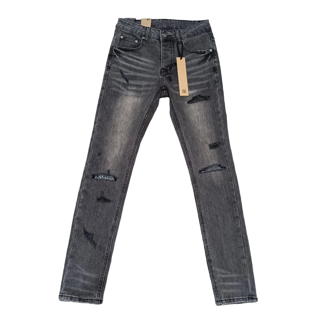 Ksubi Chitch Slim Men's Distressed Washed Grey Jeans