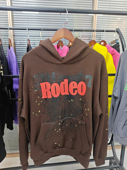 Travis Scott x Sp5der Days Before Rodeo Hoodie Brown
