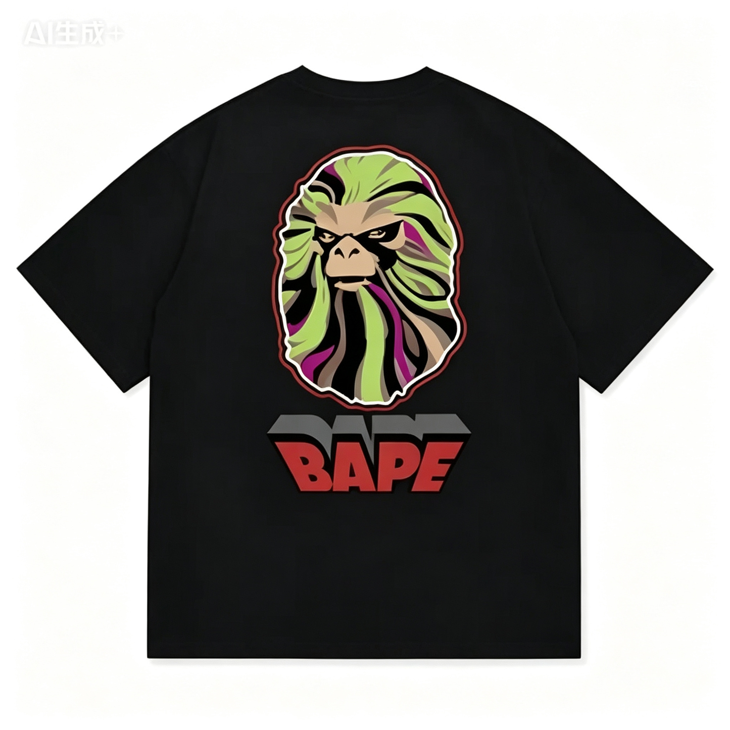 BAPE Ape Head #1 Tee Black