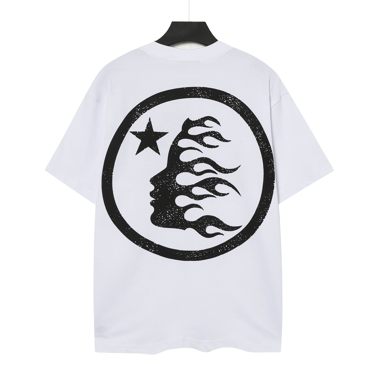 Hellstar Graphic Logo Rhinestone Vintage White T-Shirt