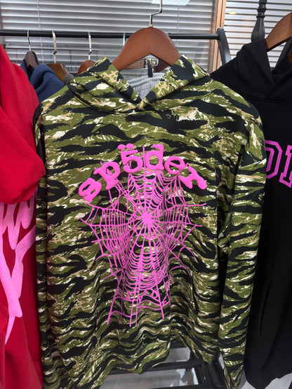 Sp5der OG Web Tiger Camo Hoodie