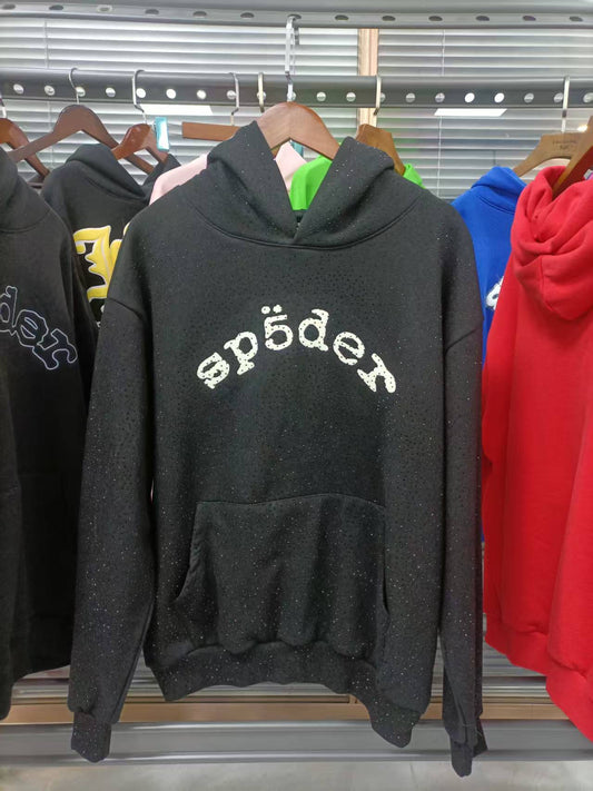 Sp5der Rhinestone Logo Hoodie (Multiple Colors Available)