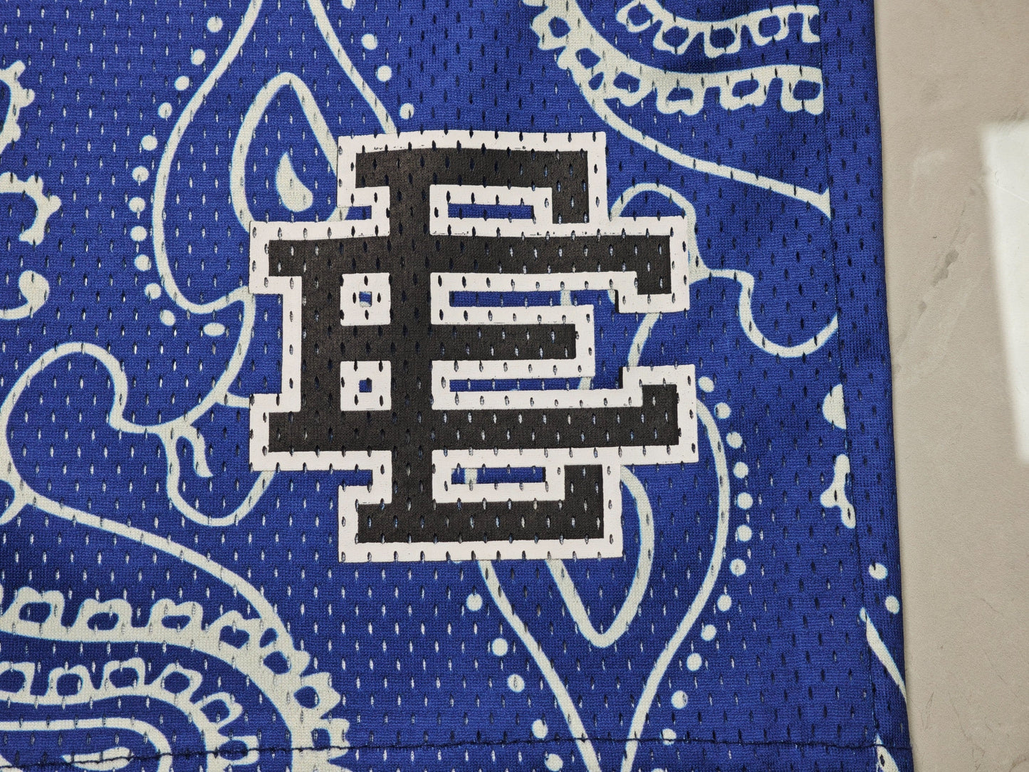 EE Basic Mesh Shorts Royal Paisley Blue