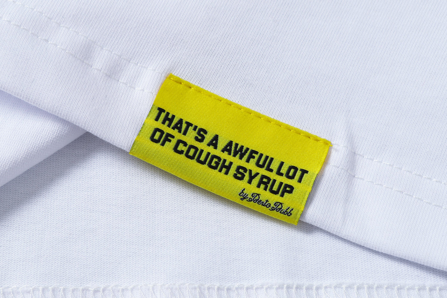 That's A Awful Lot of Cough Syrup Graphic Print Logo T-shirt
