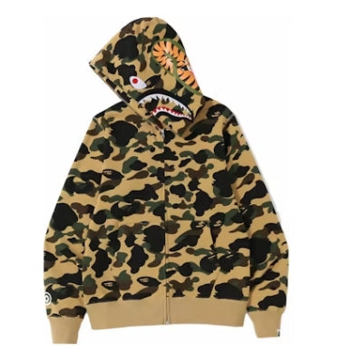 BAPE ABC Camo Shark PONR Full Zip Hoodie Green