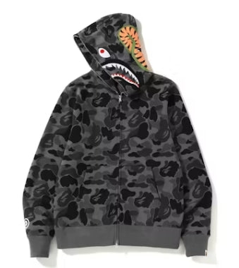BAPE ABC Camo Shark Full Zip Hoodie Black