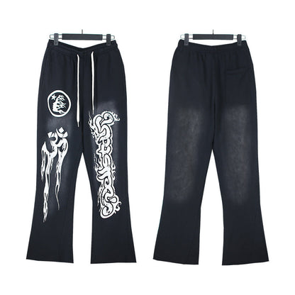 Hellstar Blue Yoga Flare Sweatpants
