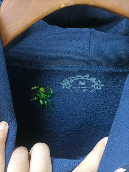 Sp5der OG Web Hoodie Navy