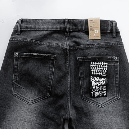 Ksubi Chitch Slim Men's Ripped Washed Black Jeans