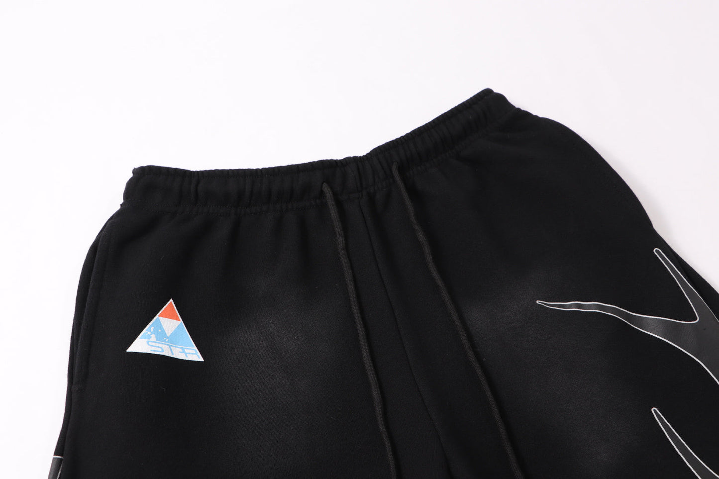 Hellstar Graphic Print Washed Black Sweatpants