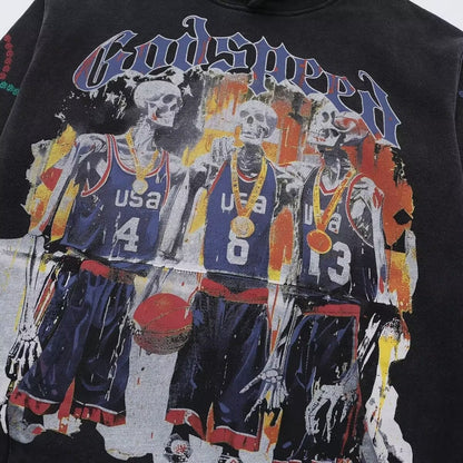 Godspeed Skeleton Basketball Team Hoodie