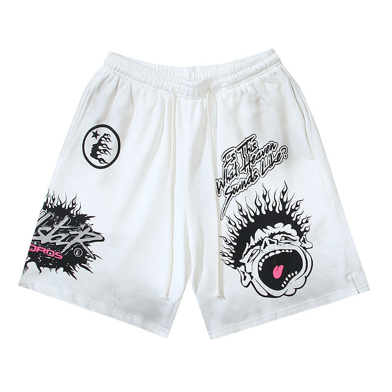 Hellstar What Heaven Sounds Like Flame Sweat Shorts