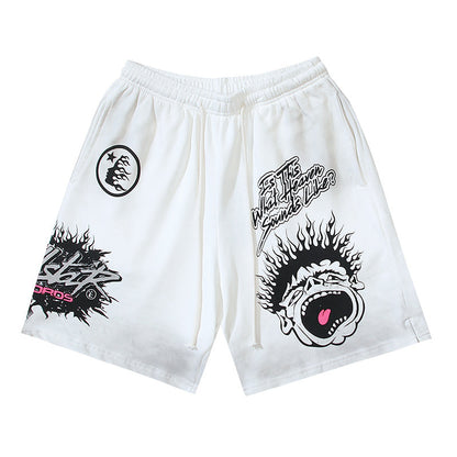 Hellstar What Heaven Sounds Like Flame Sweat Shorts