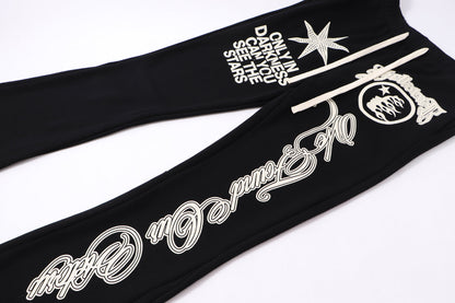 Hellstar "Only In Darkness" Flare Sweatpants Black